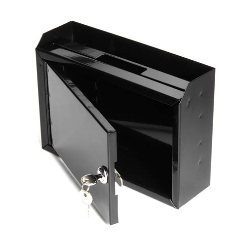 small metal drop box wall|wall mounted money drop box.